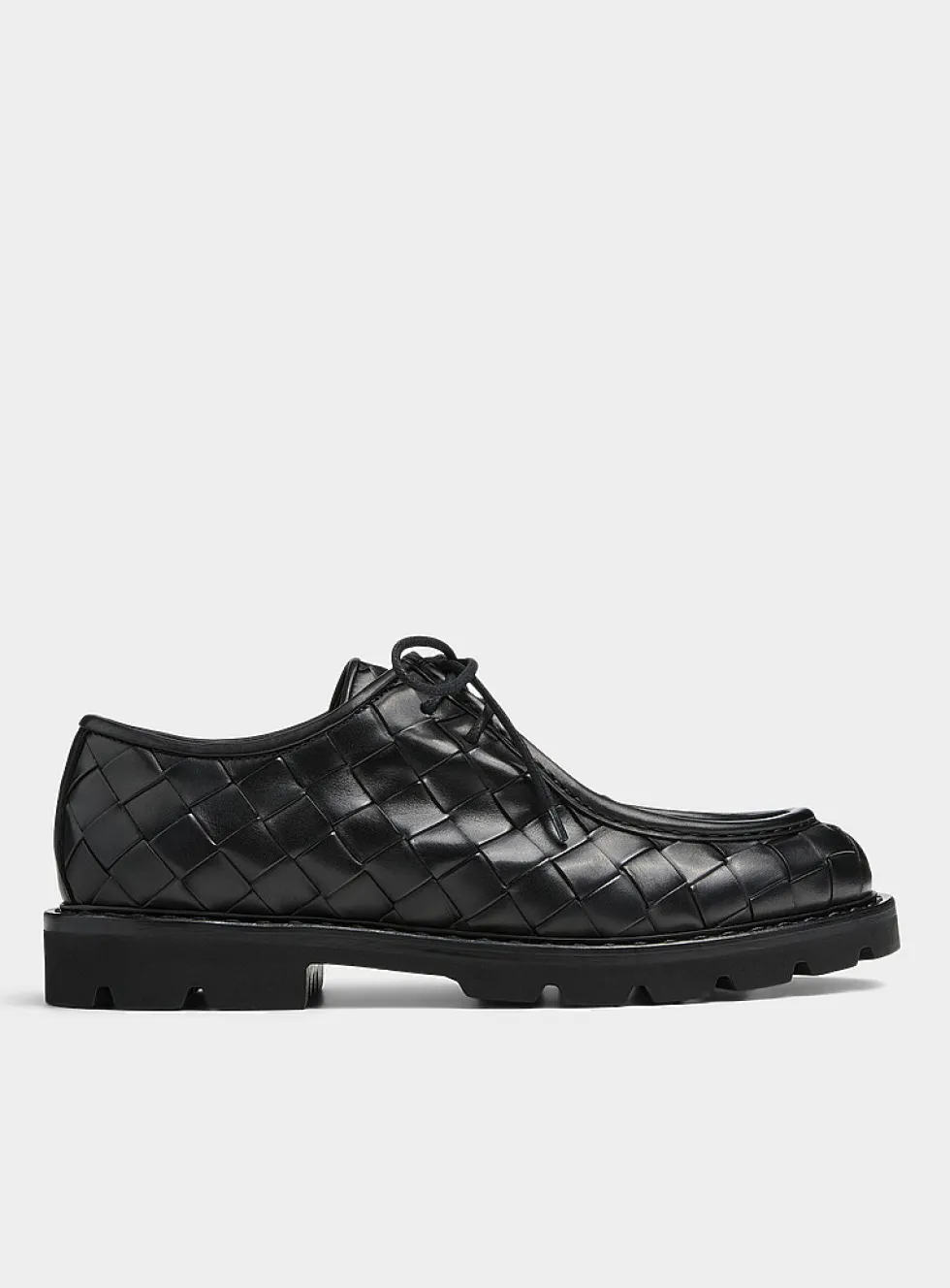 Damiano braided leather derby shoes