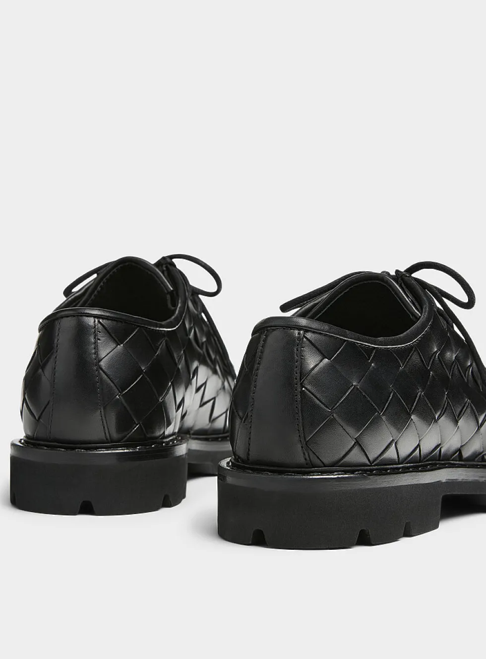 Damiano braided leather derby shoes