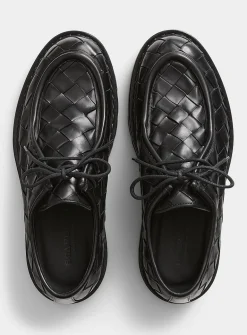 Damiano braided leather derby shoes