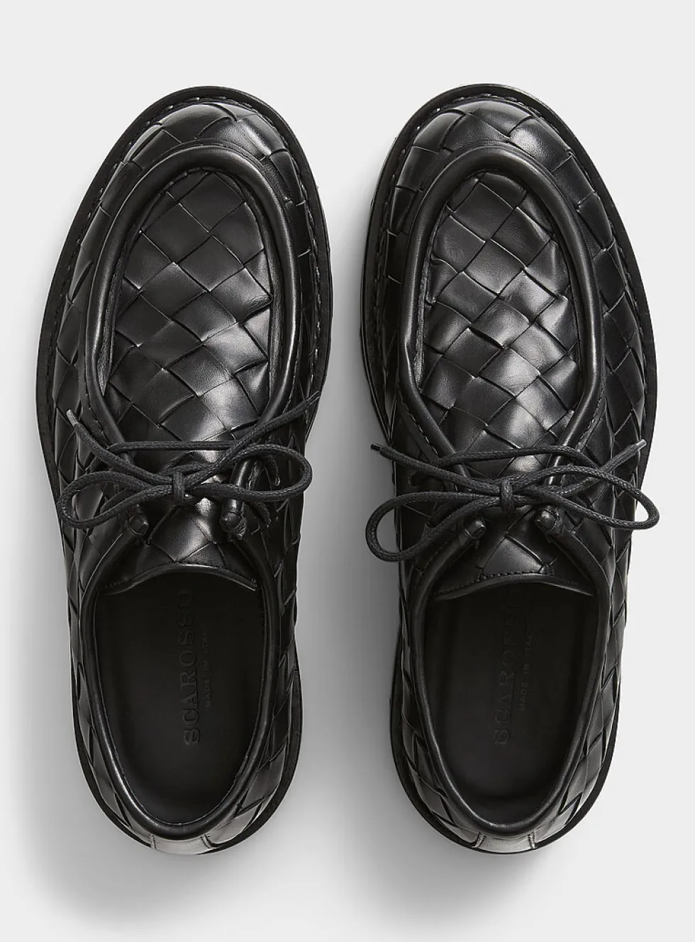 Damiano braided leather derby shoes