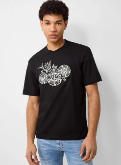 Dangen floral embroidery logo T-shirt