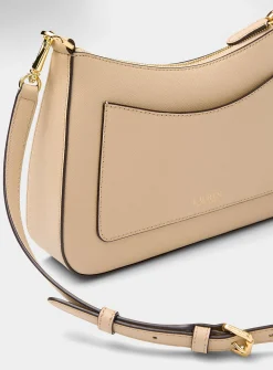 Danni gold logo leather crossbody bag