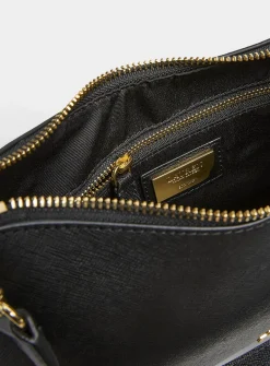Danni gold logo leather crossbody bag