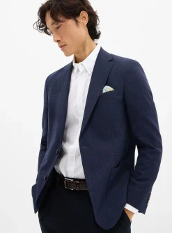 Dark blue piqué jacket