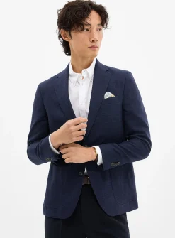 Dark blue piqué jacket