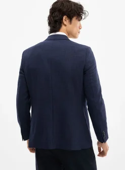 Dark blue piqué jacket