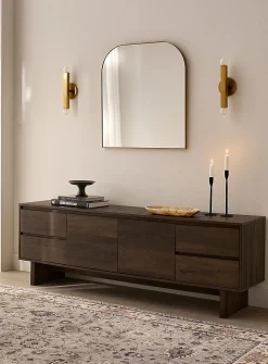 Dark brown laminate TV unit