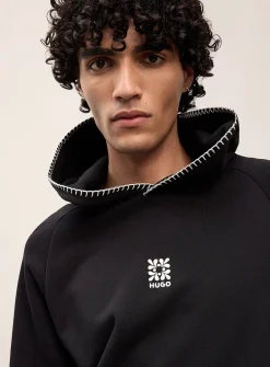 Daro contrast-embroidery hoodie