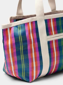 Darwen checkered micromesh tote bag