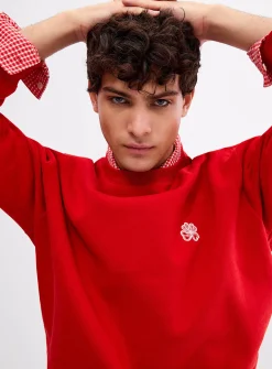 David embroidered clover sweatshirt