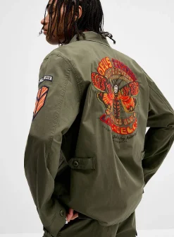 Decorated military overshirt