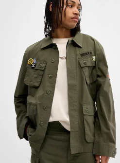 Decorated military overshirt