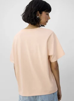 Decorated print loose boxy-fit T-shirt