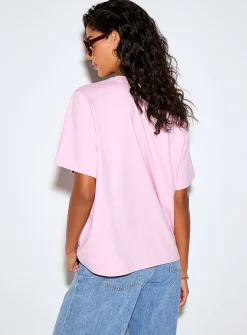 Decorated print loose boxy-fit T-shirt