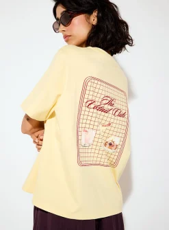 Decorated print loose boxy-fit T-shirt