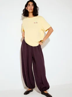Decorated print loose boxy-fit T-shirt
