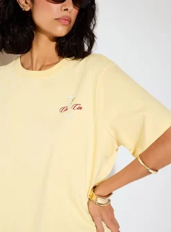Decorated print loose boxy-fit T-shirt
