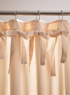 Decorative bows shower curtain