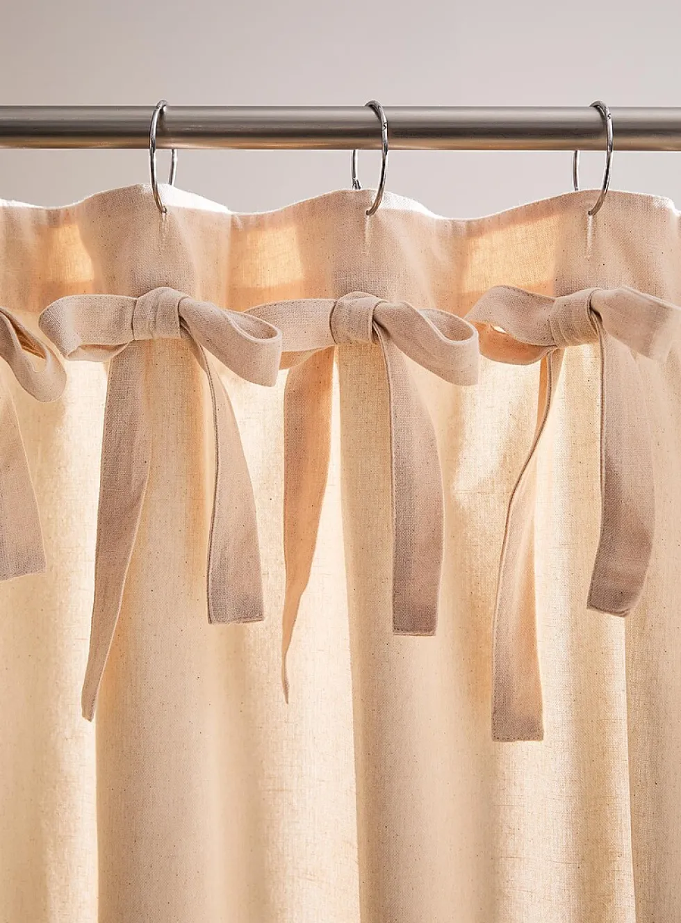 Decorative bows shower curtain