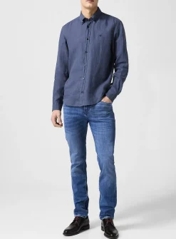Delaware washed blue slim-leg jean