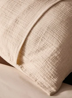 Delicate stripes organic cotton gauze body pillow sham