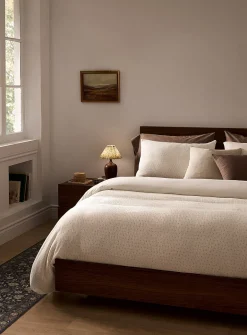 Delicate-pattern organic cotton gauze duvet cover set