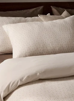 Delicate-pattern organic cotton gauze duvet cover set