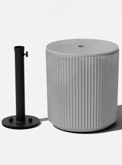 Demi grooved umbrella side table