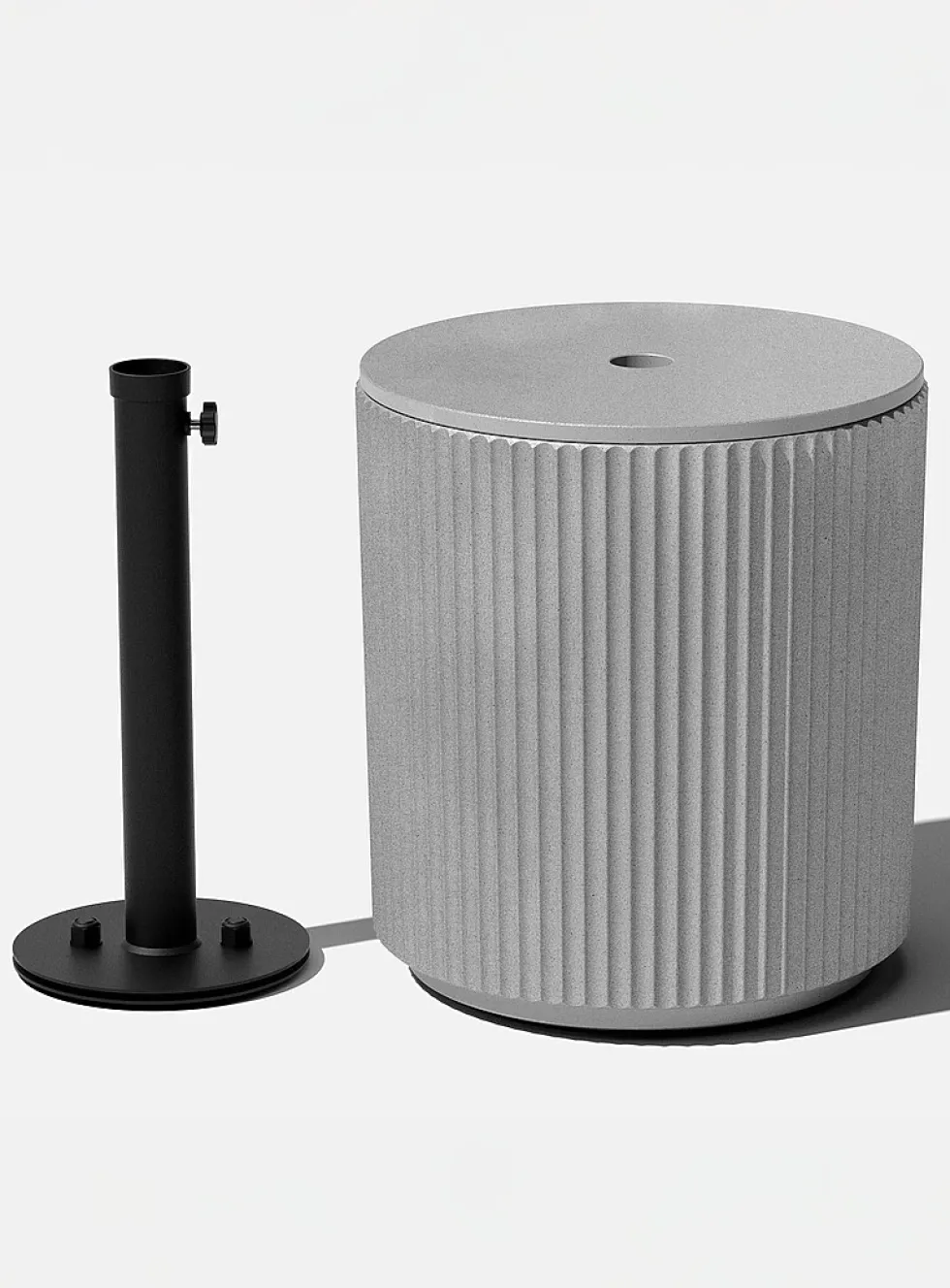 Demi grooved umbrella side table