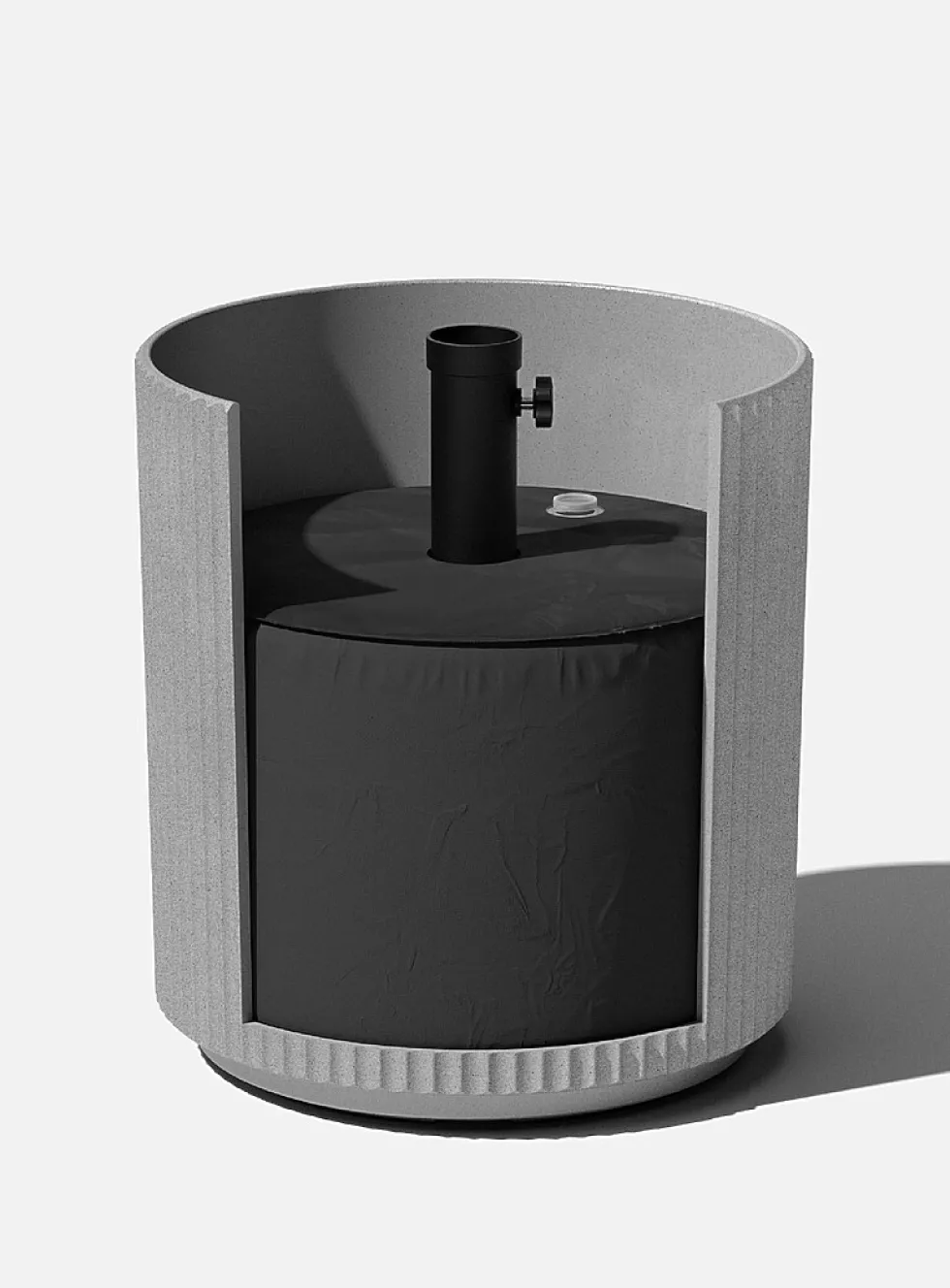 Demi grooved umbrella side table