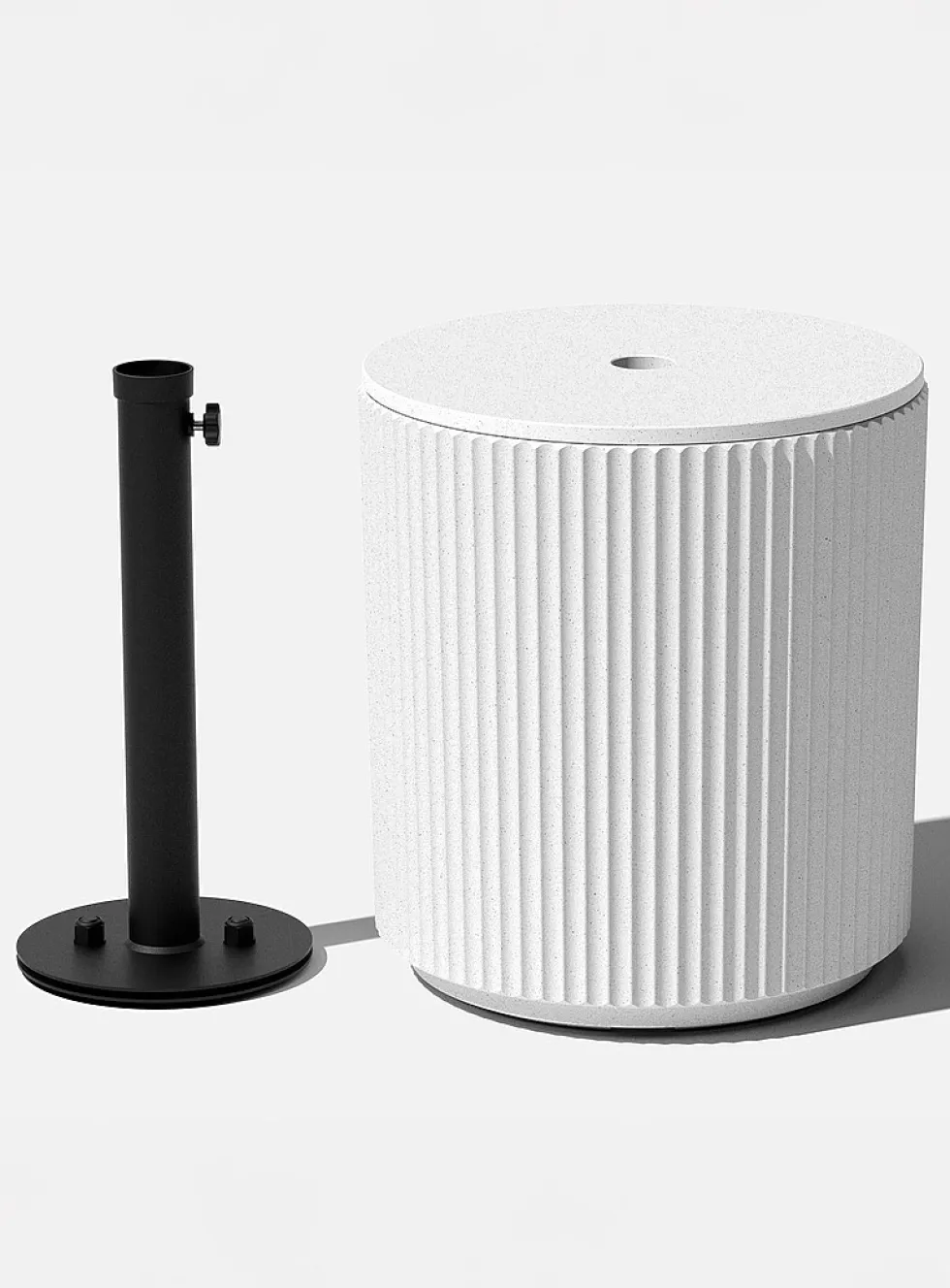 Demi grooved umbrella side table