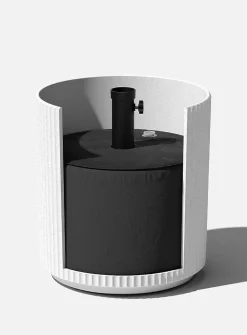 Demi grooved umbrella side table