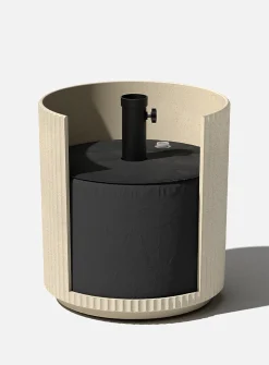 Demi grooved umbrella side table