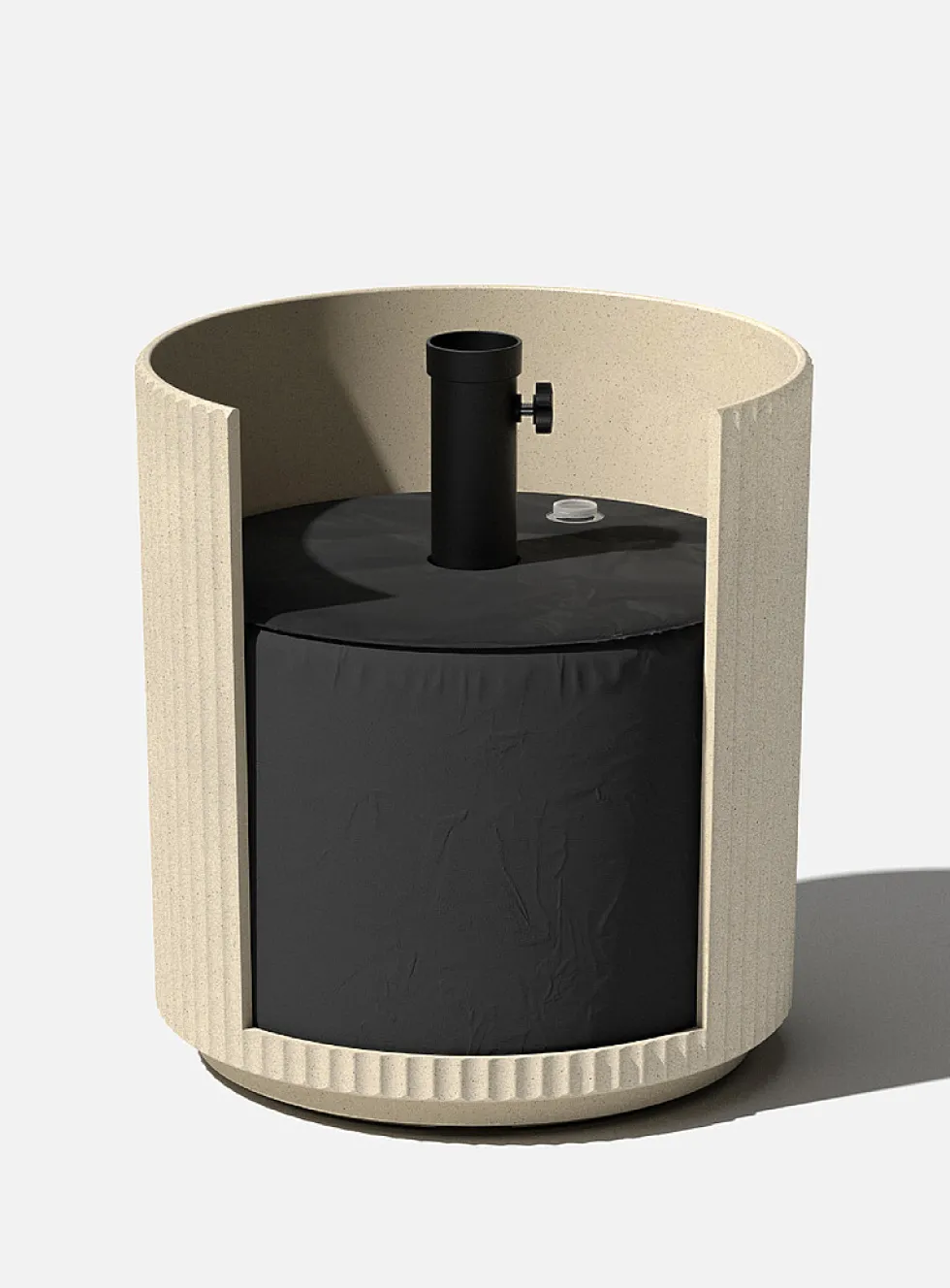 Demi grooved umbrella side table