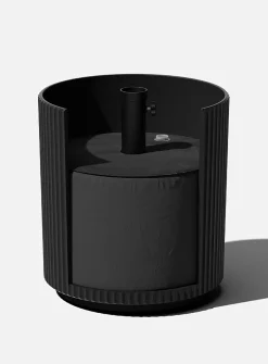Demi grooved umbrella side table
