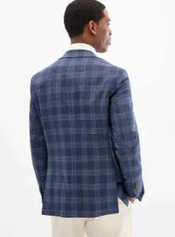 Denim blue Prince of Wales jacket