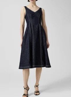 Denim fitted dress