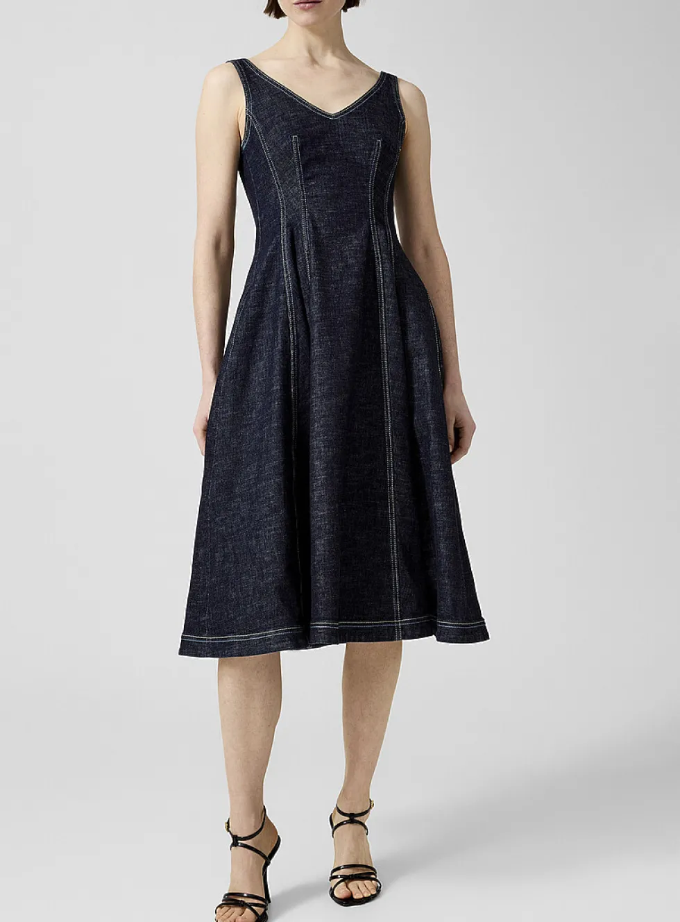 Denim fitted dress