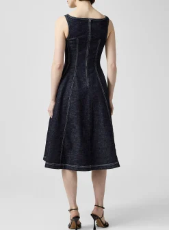 Denim fitted dress