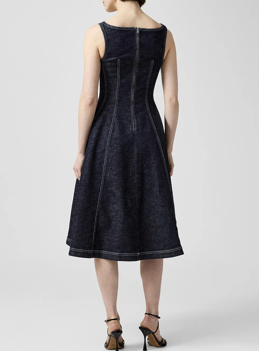 Denim fitted dress