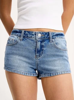 Denim mini short