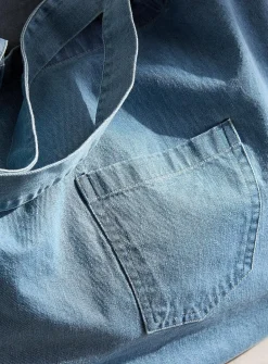 Denim shopping bag
