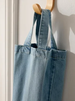 Denim wine bottle bag