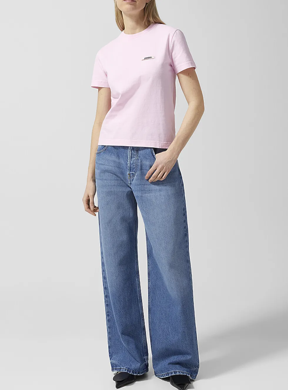 de-Nîmes wide-leg jean