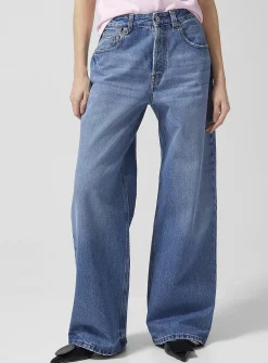 de-Nîmes wide-leg jean