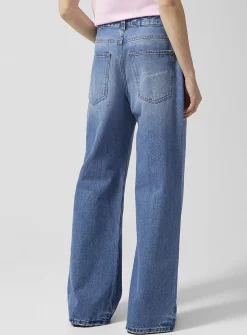 de-Nîmes wide-leg jean