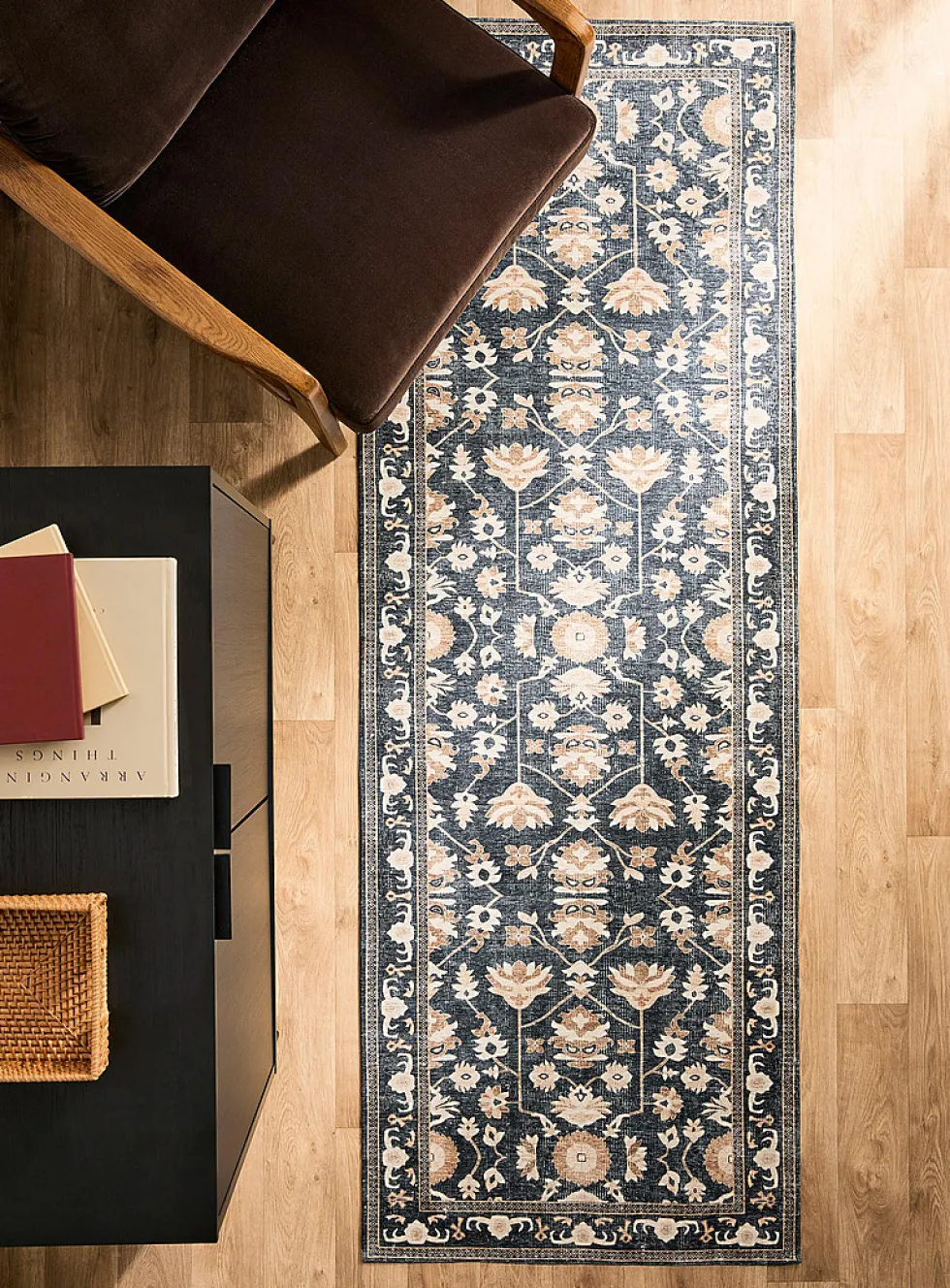 Desert bloom print hallway rug