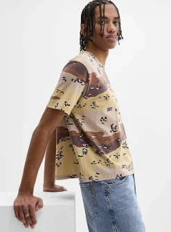 Desert camo cropped T-shirt