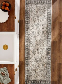 Desert night washable hallway rug
