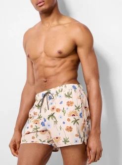 Desert pattern swim trunk
